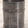 Lot 055 - Vintage Silver Plate Presentation Cup With Handle, Engraved "Freddie From S.W.," Manufactured By Rogers & Bro, Triple Plate , 3-5/8" H