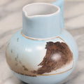 Lot 057 - Vintage Hand Painted German China Creamer Pitcher With Old Man Of The Mountain, White Mountains New Hampshire Souvenir Scene, 3-3/4" H