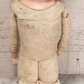 Lot 083 - Antique German Metal Head Doll With Blue Glass Eyes, Leather And Cloth Body And Limbs, Circa 1880s-1910s 17" H