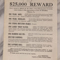 Lot 133 - Antique Wanted Poster Offering $25,000 Reward For Jewelry Stolen October 8, 1920, From Residence Of Geo. H. McFadden, Villanova, Pennsylvania, Captain Of Police, Wayne, Pennsylvania
