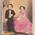 Lot 142 - Antique Hand-Colored Carte De Visite C.D.V. Photograph Of Little People Sideshow Performers Commodore Nutt And Minnie Warren, Groomsman And Bridesmaid At Tom Thumb's Wedding