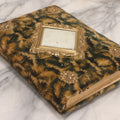 Lot 144 - Antique Green Velvet Photograph Album With Gilt Hardware And Framed Mirror, Mostly Empty, Circa 1870s-1890s
