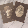 Lot 146 - Pair Of Vintage Board Mounted Photographs Of Child With Teddy Bear, Identified As Helen, November 1908, Belfer's Art Studio