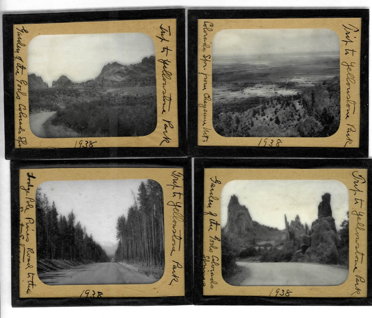 Lot 152 - Grouping Of 40 Vintage Black And White Magic Lantern Photo Slides Photographed By Arthur D. Francis, Circa 1930s Including Yellowstone, Niagara Falls, Travel Scenes, Beaches, Automobiles, In Storage Box