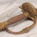 Lot 156 - Antique United States M1860 Staff & Field Officers Dress Sword Hilt Fragment With Ornate Brass Eagle Guard And Lion Head Quillon, 8-3/4" L