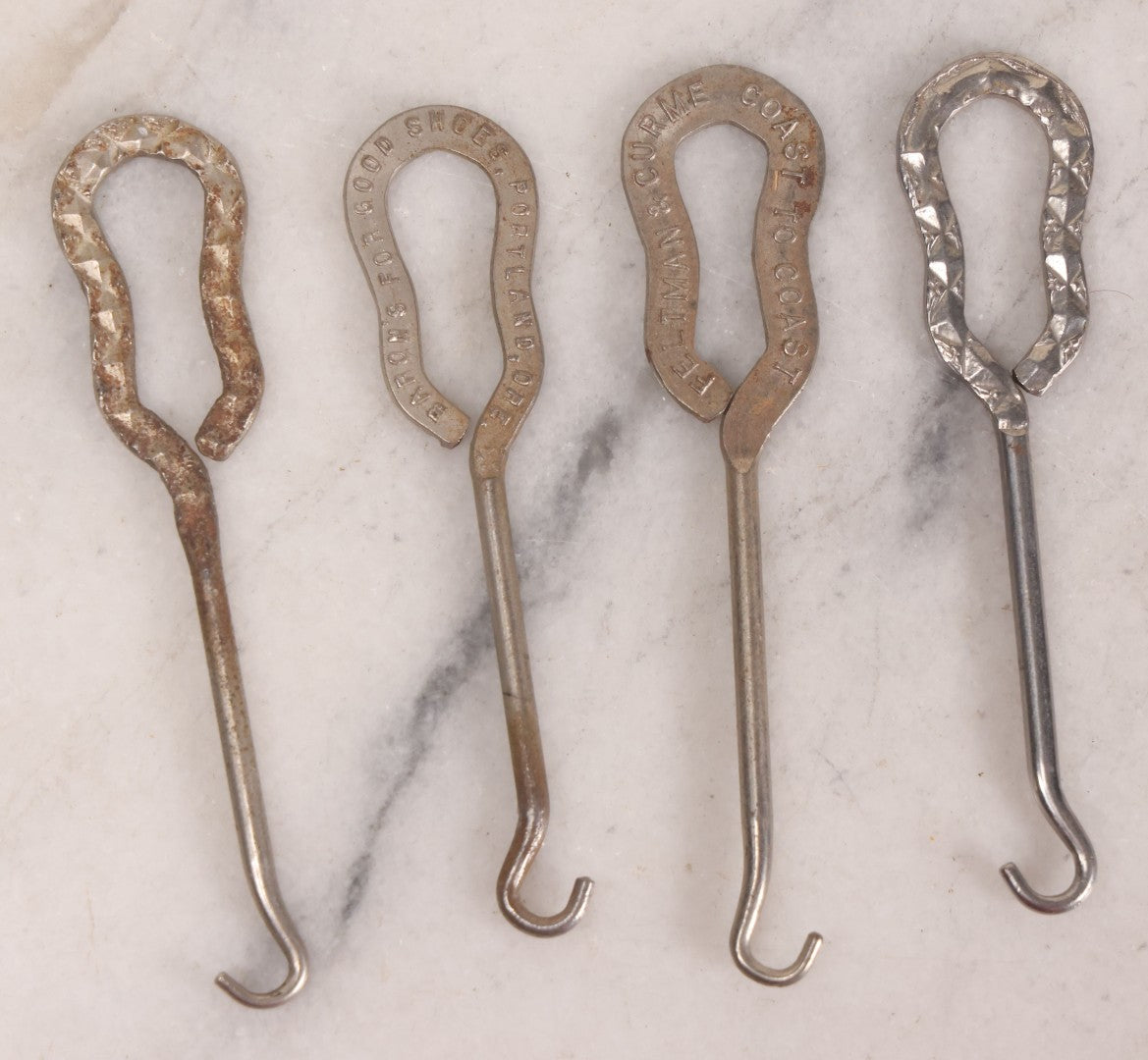 Lot 158 - Grouping Of 16 Antique And Vintage Buttonhooks In Various Materials Including Sterling Silver, Bone, Celluloid, And Mother-Of-Pearl