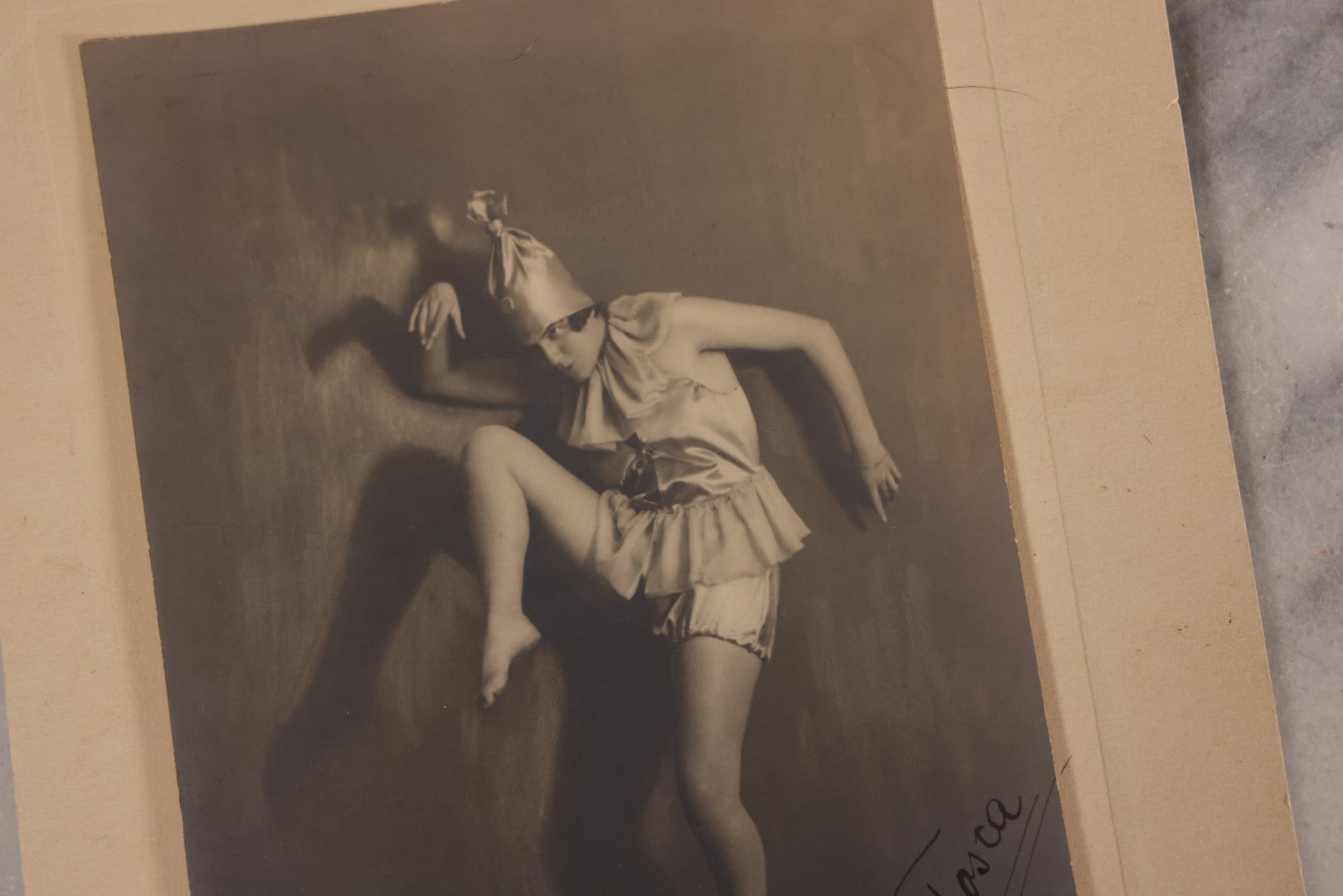 Lot 180 - Grouping Of Four Unmounted Antique Photographs Of Performers Including Biblical Play Scene, Two Dancers, And Performer With Horse