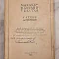 Lot 198 - Vintage "Margery Harvard Veritas A Study In Psychics" Book By Mark W. Richardson, Charles S. Hill, Alfred W. Martin, S. Ralph Harlow, Others, Published By Blanchard Printing Co., Boston, 1925, Signed By Charles S. Hill