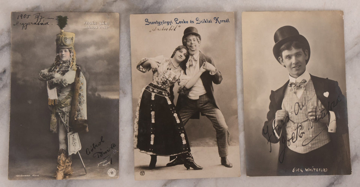 Lot 199 - Grouping Of 28 Antique European Photographic Postcards Including Beautiful Women, Actors, And Performers