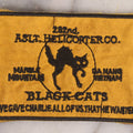 Lot 206 - Vintage Vietnam Era Embroidered 282nd Assault Helicopter Co. Black Cats Patch With Black Cat Graphic, Mapole Mountain, Da Nang Vietnam, "We Gave Charlie All Of Us That He Wanted"