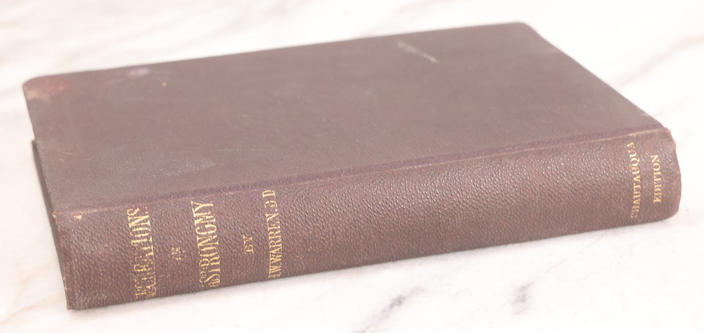 Lot 230 - "Recreations In Astronomy" Antique Illustrated Astronomy Book By Henry White Warren, Published By Chautauqua Press, New York, 1886