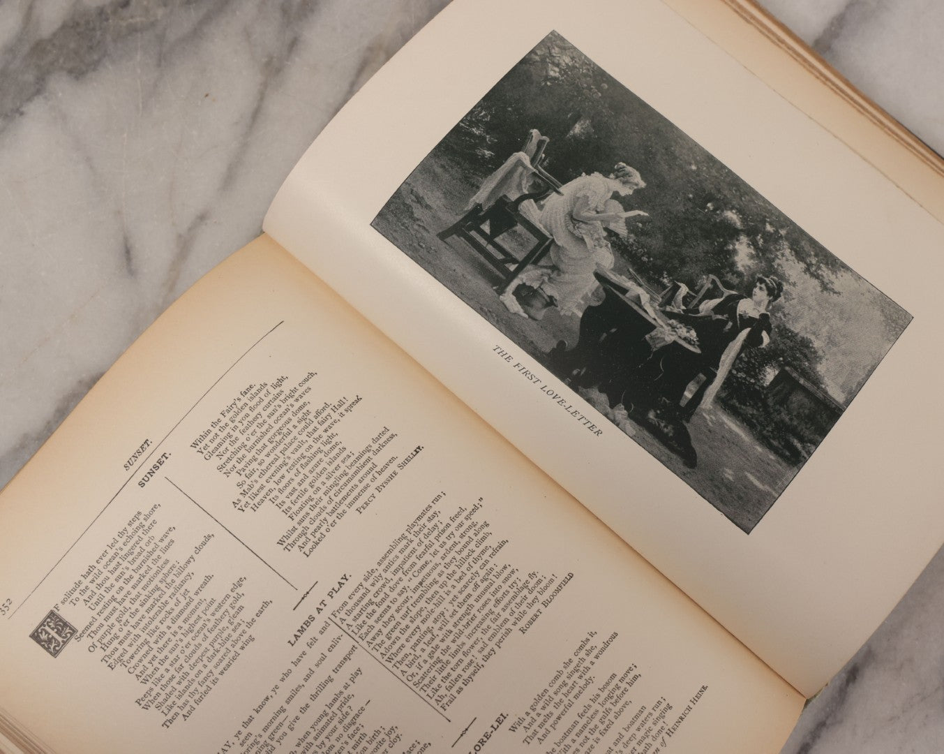 Lot 234 - "Immortal Treasures" Antique Illustrated Literature, Art, And Song Anthology Book With Engraved Plates, Published By J. H. Moore & Co., Chicago, Illinois, & Philadelphia, Pennsylvania, 1885, Note Covers Detached