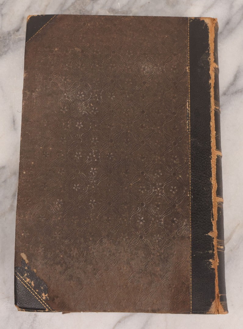 Lot 239 - "Wesleyan Portraits" Antique Bound Volume Of Pasted-In Engraved Reverend Portraits, Including Rev. Jeremiah Burnett, With Marbled Endpapers And Bookplate For Katie C. Mullikin, Volume II