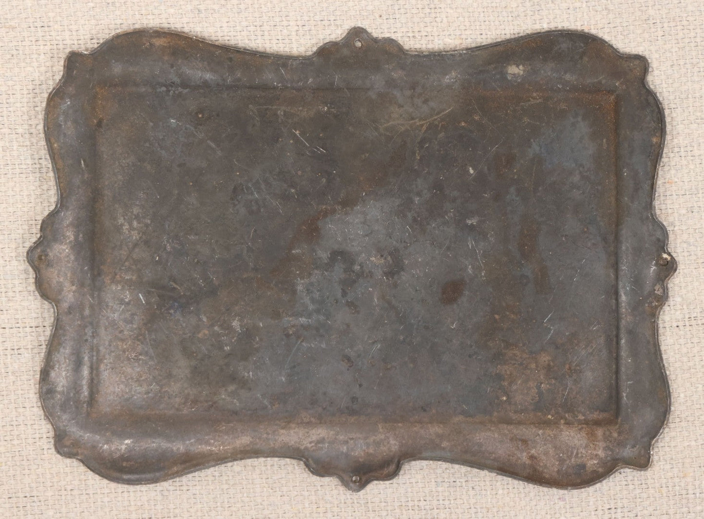 Lot 004 - Antique Engraved Metal Casket Plaque For Silas Bailey, Aged 87, Circa Late 19th Century
