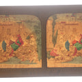 Lot 011 - Antique Hand-Colored French Diablerie Tissue Stereoview Card, "Le Chateau Du Diable" ("The Castle Of The Devil"), Devil With Women And Skeleton Figures, B.K. Photographie, Paris, France