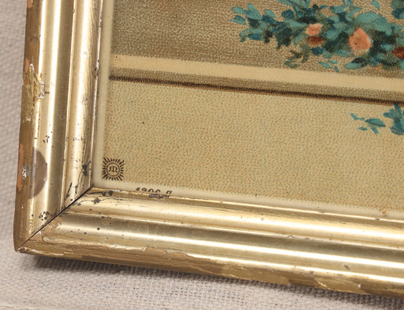 Lot 016 - Antique French Chromolithograph Print, "Les Ages De La Femme" ("The Ages Of Woman"), Stages Of Life From Birth To 100 Years, In Period Frame