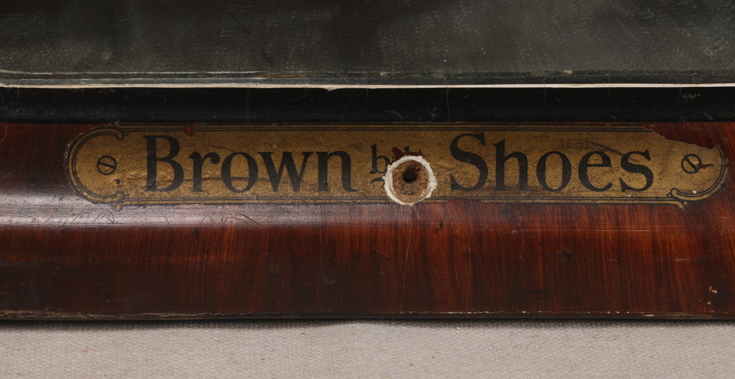 Lot 024 - Vintage Buster Brown Shoes Store Display Advertising Mirror With Buster Brown And Tige Logo, Brown Shoe Company