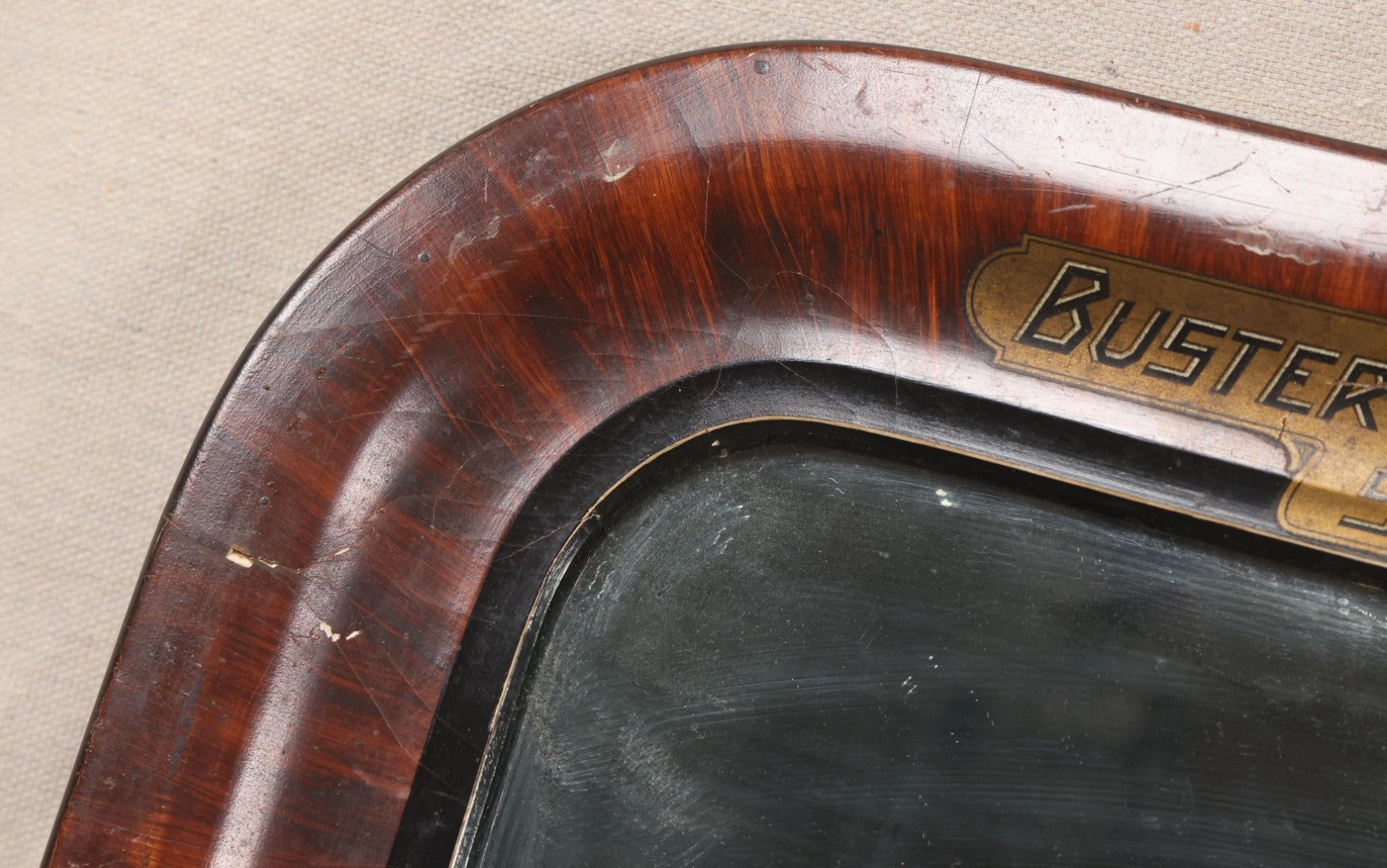 Lot 024 - Vintage Buster Brown Shoes Store Display Advertising Mirror With Buster Brown And Tige Logo, Brown Shoe Company