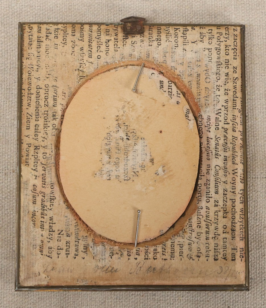 Lot 025 - Antique Miniature Portrait Painting On Porcelain After Stieler's 1820 Portrait Of Ludwig Van Beethoven, In Boulle-Style Frame With Tortoiseshell Inlay And Brass Scrollwork