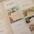 Lot 027 - Antique Victorian Scrapbook Of Approximately 200 Calling Cards And Business Cards Including Hand-Colored And Hand-Signed Examples, Photography, Railroad, And Other Trades