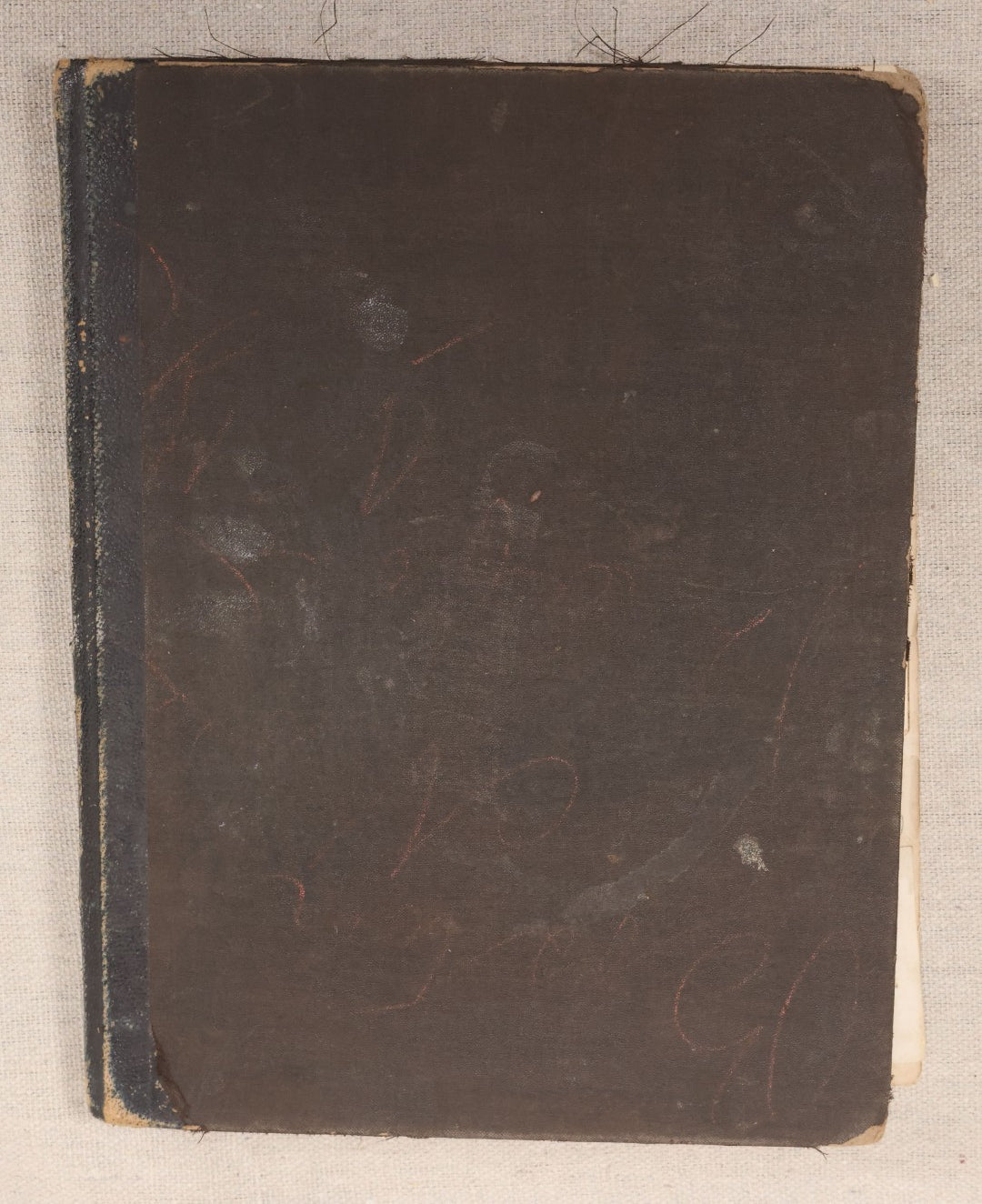 Lot 027 - Antique Victorian Scrapbook Of Approximately 200 Calling Cards And Business Cards Including Hand-Colored And Hand-Signed Examples, Photography, Railroad, And Other Trades
