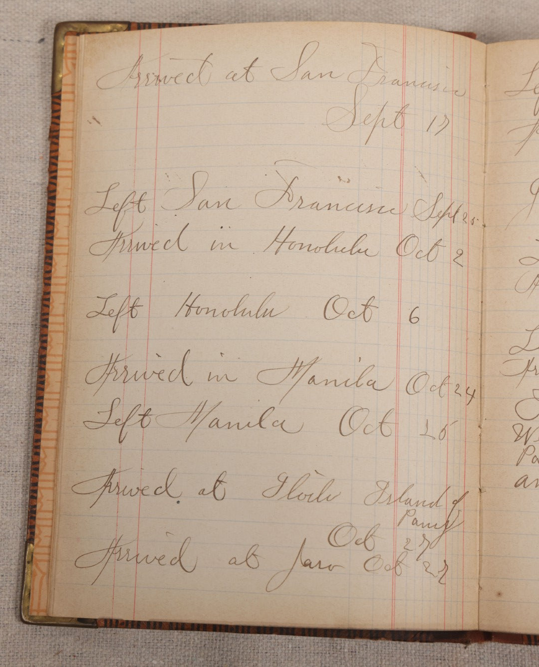 Lot 031 - Antique Philippine-American War Soldier's Log Book And Journal, 26th Infantry U.S.V., Enlisted Lawrence, Massachusetts, 1899-1900, With Battle Of Balantang Account