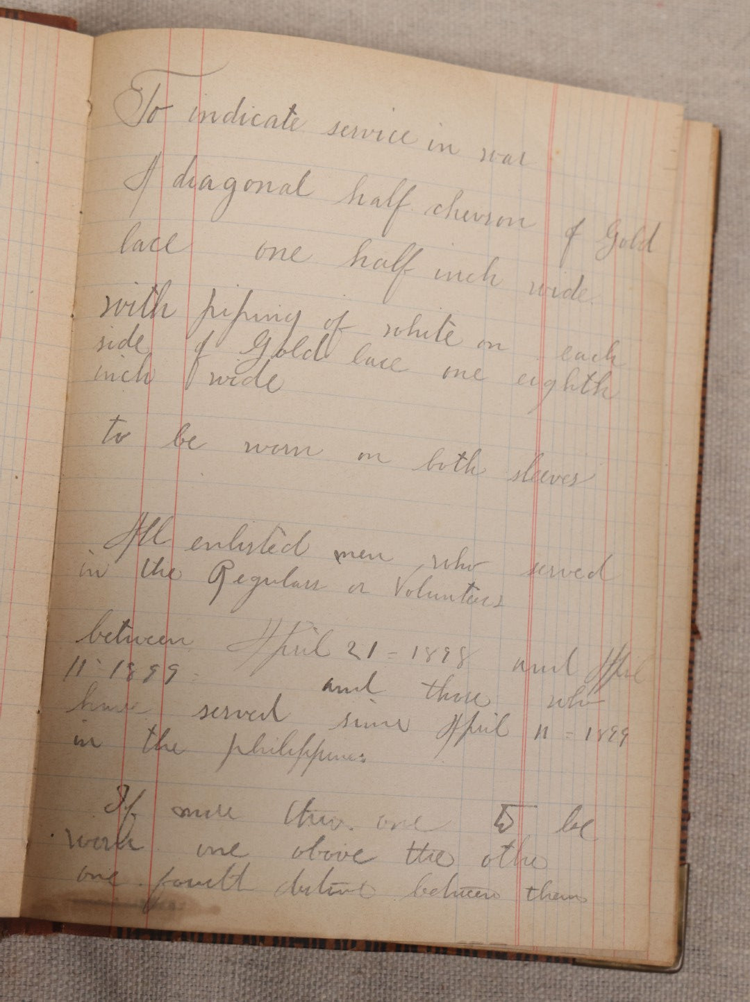 Lot 031 - Antique Philippine-American War Soldier's Log Book And Journal, 26th Infantry U.S.V., Enlisted Lawrence, Massachusetts, 1899-1900, With Battle Of Balantang Account