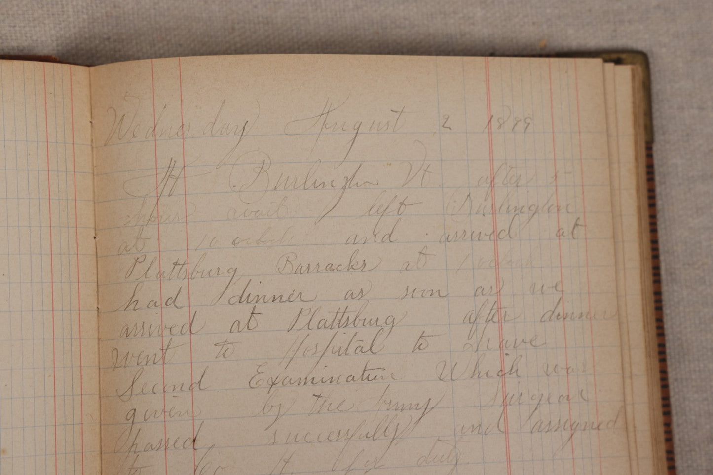 Lot 031 - Antique Philippine-American War Soldier's Log Book And Journal, 26th Infantry U.S.V., Enlisted Lawrence, Massachusetts, 1899-1900, With Battle Of Balantang Account