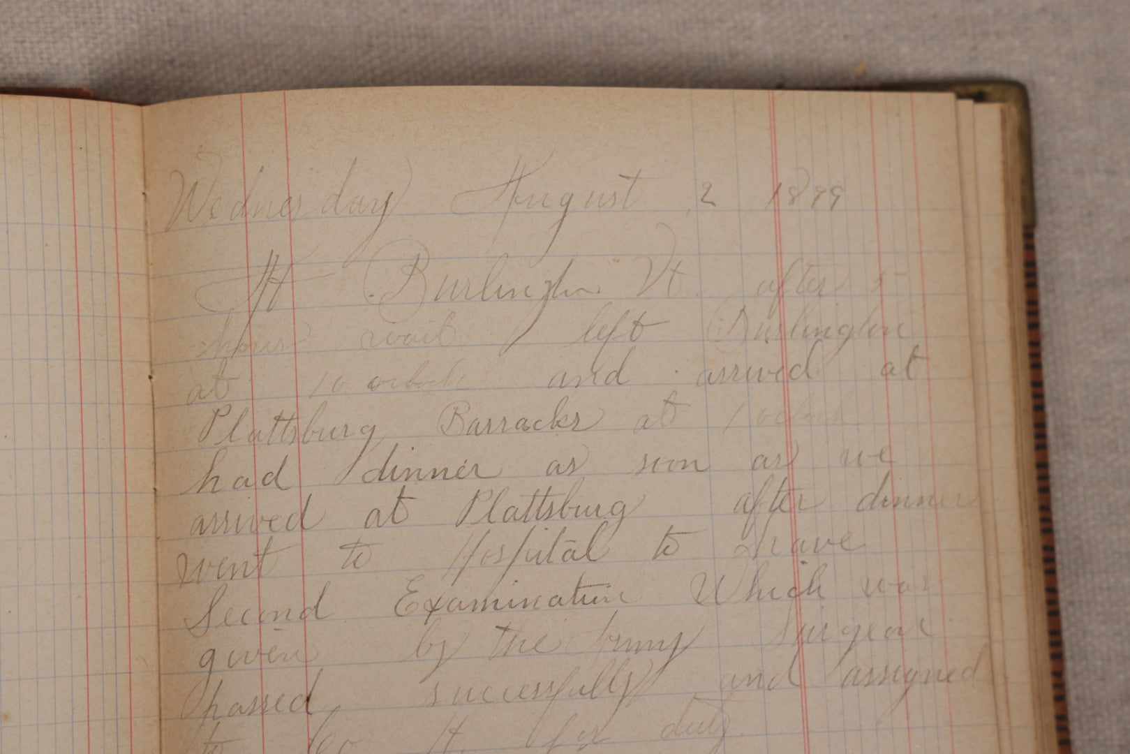 Lot 031 - Antique Philippine-American War Soldier's Log Book And Journal, 26th Infantry U.S.V., Enlisted Lawrence, Massachusetts, 1899-1900, With Battle Of Balantang Account