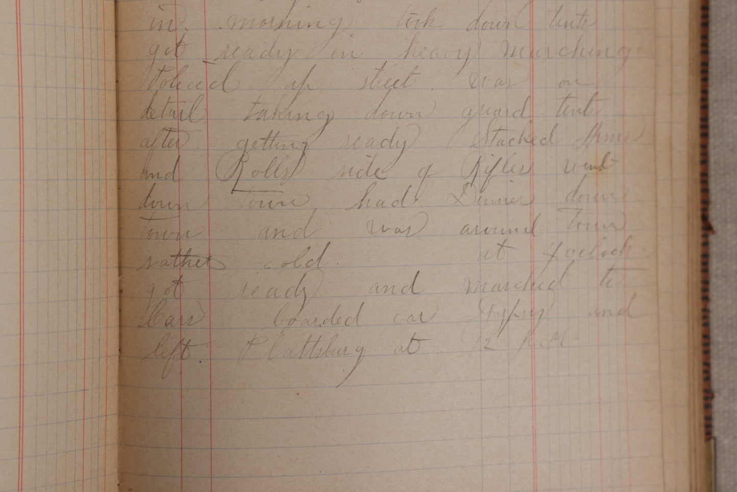 Lot 031 - Antique Philippine-American War Soldier's Log Book And Journal, 26th Infantry U.S.V., Enlisted Lawrence, Massachusetts, 1899-1900, With Battle Of Balantang Account