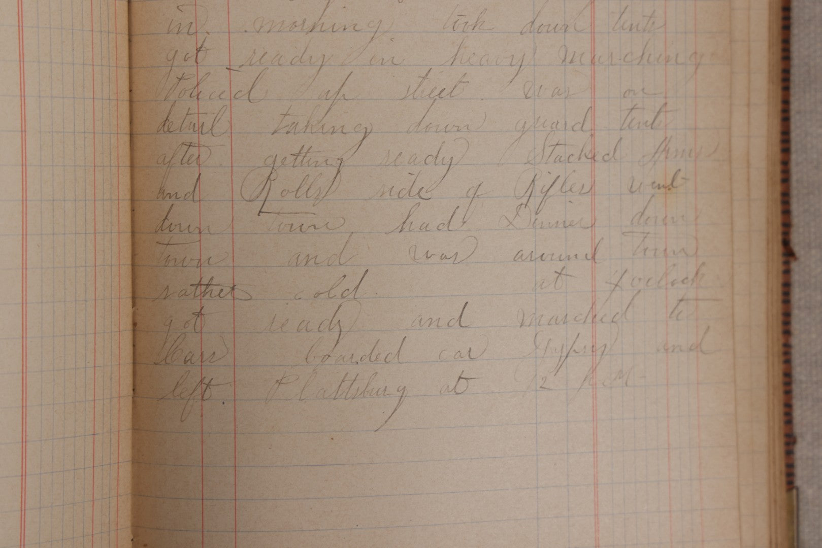 Lot 031 - Antique Philippine-American War Soldier's Log Book And Journal, 26th Infantry U.S.V., Enlisted Lawrence, Massachusetts, 1899-1900, With Battle Of Balantang Account