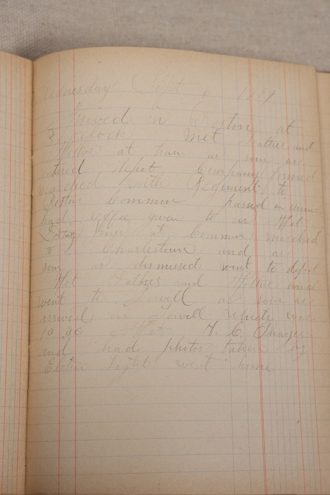 Lot 031 - Antique Philippine-American War Soldier's Log Book And Journal, 26th Infantry U.S.V., Enlisted Lawrence, Massachusetts, 1899-1900, With Battle Of Balantang Account