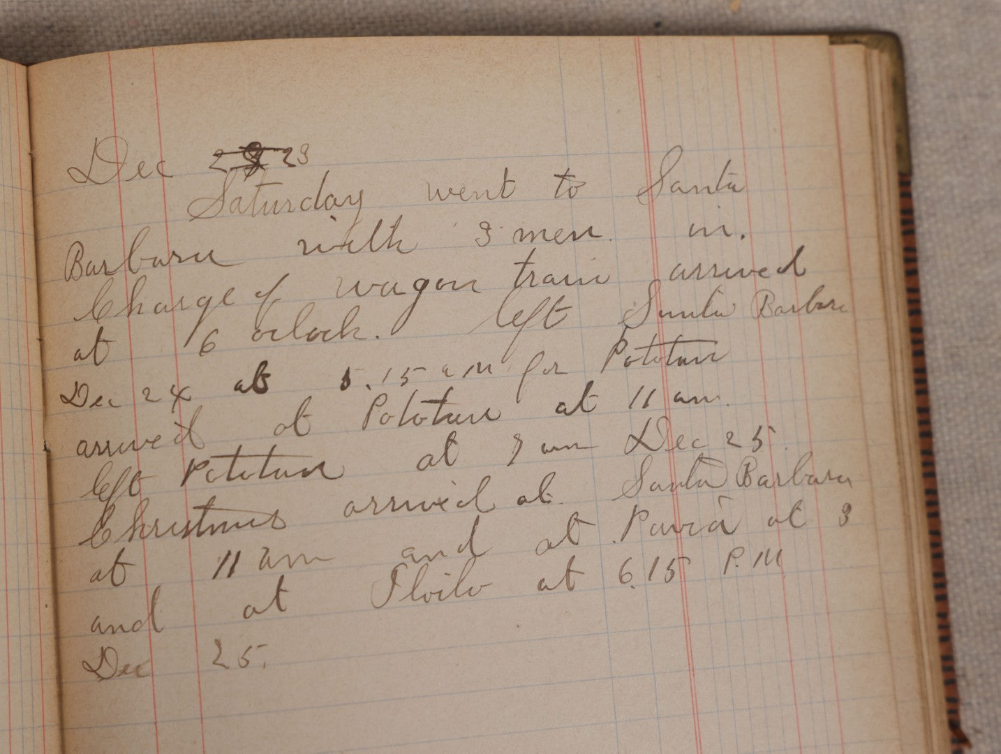 Lot 031 - Antique Philippine-American War Soldier's Log Book And Journal, 26th Infantry U.S.V., Enlisted Lawrence, Massachusetts, 1899-1900, With Battle Of Balantang Account