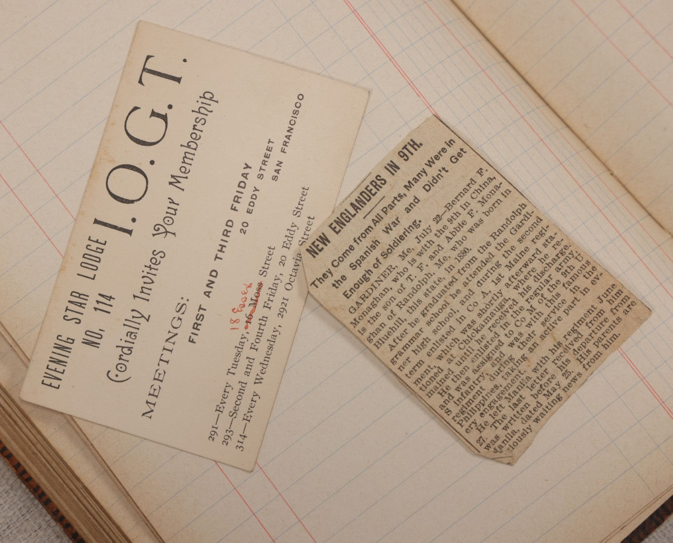 Lot 031 - Antique Philippine-American War Soldier's Log Book And Journal, 26th Infantry U.S.V., Enlisted Lawrence, Massachusetts, 1899-1900, With Battle Of Balantang Account