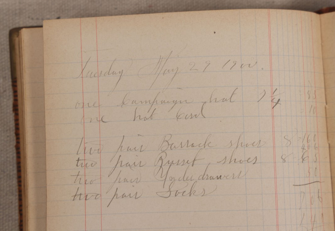 Lot 031 - Antique Philippine-American War Soldier's Log Book And Journal, 26th Infantry U.S.V., Enlisted Lawrence, Massachusetts, 1899-1900, With Battle Of Balantang Account