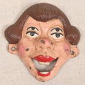 Lot 039 - Vintage Painted Cast Iron Four-Eyed Lady Figural Wall Mount Bottle Opener