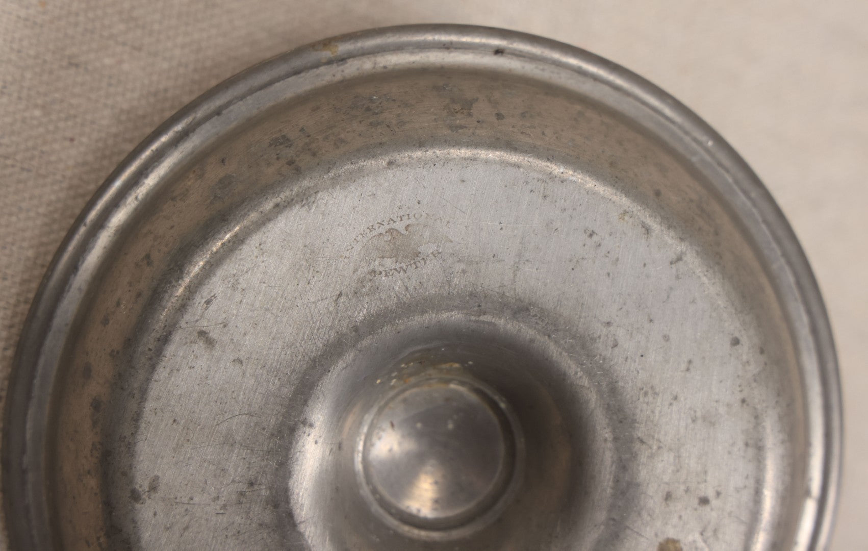 Lot 040 - Vintage Pewter Figural Fox Head Dish By International Pewter, No. 27794-1