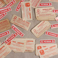 Lot 044 - Grouping Of 100+ Vintage And Antique Apothecary Poison Labels With Skull And Crossbones, Including Chloroform Liniment, Carbolic Acid, And Tincture Of Iodine From Roosevelt & Heintzleman's Pharmacies, Philadelphia, Pennsylvania