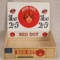 Lot 045 - Vintage Red Dot Cigar Box By Federal Cigar Company, Inc., Red Lion, Pennsylvania, With Woman Portrait Graphics, "Now 2 For 5¢"