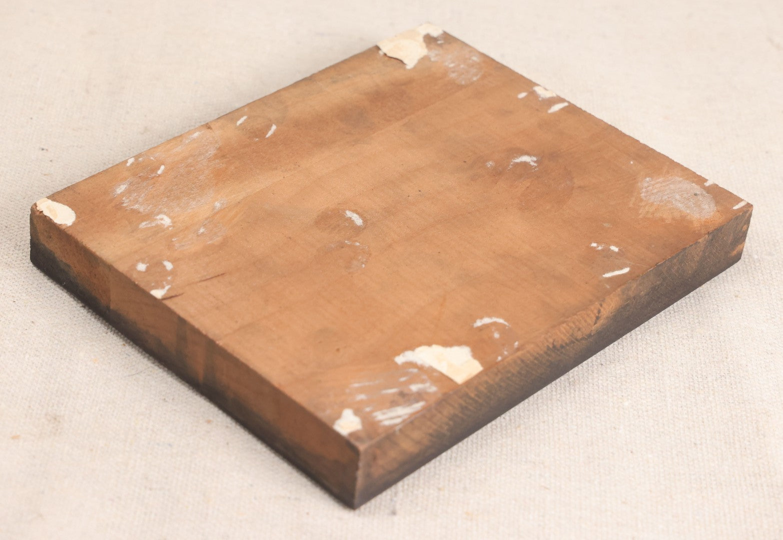 Lot 047 - Antique Copper Printing Plate On Wood Block, Portrait Of A Young Woman With Book