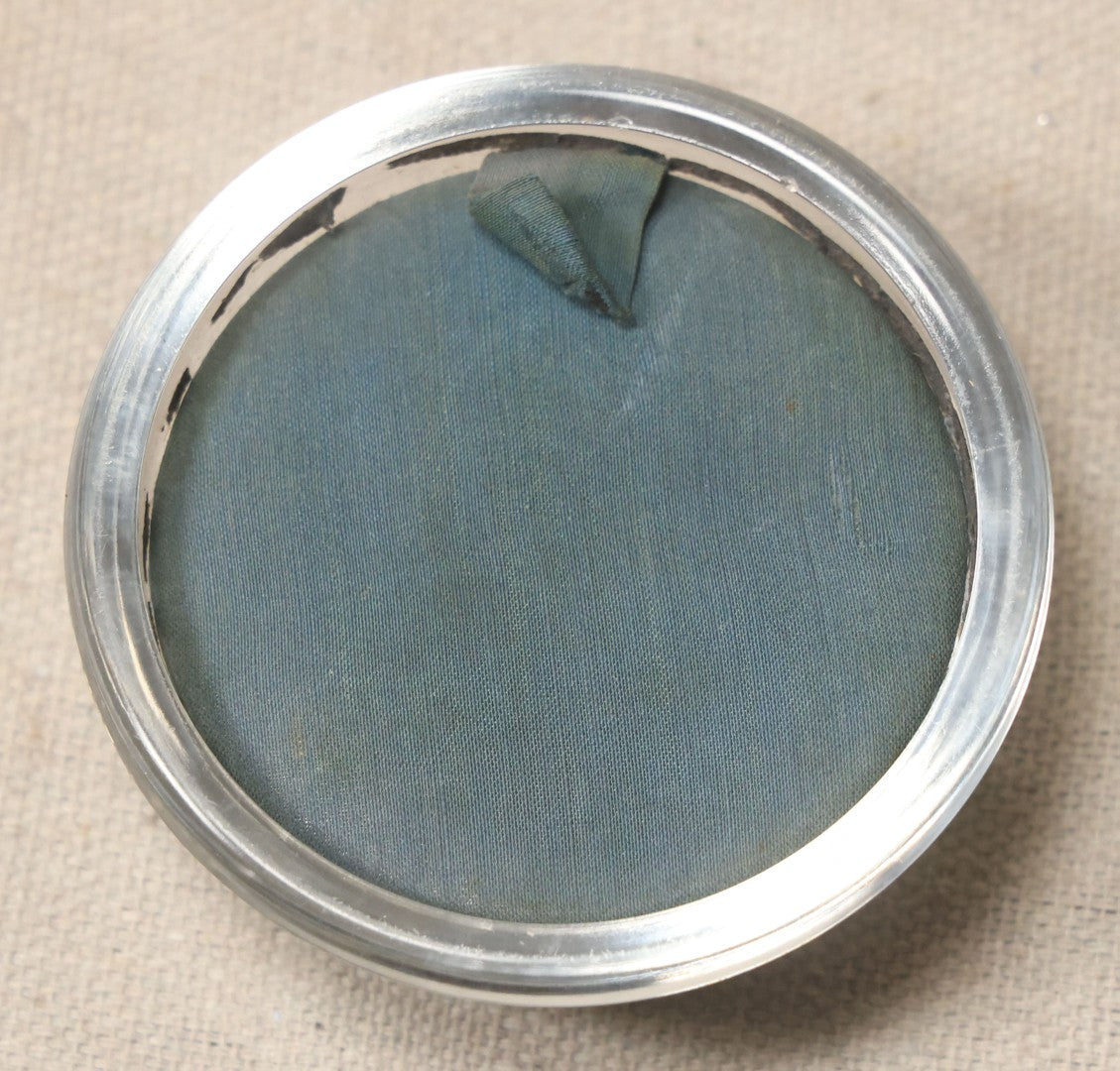Lot 052 - Antique Glass Paperweight With Ostrich Feathers, Mirror Back, And Photograph Of Ostrich Chicks And Child At South Pasadena Ostrich Farm, Copyrighted 1898 By Graham