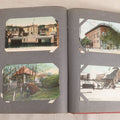 Lot 054 - Antique Postcard Album With Red Cover Containing Approximately 150 Antique And Vintage Postcards, New England, Holidays Including Christmas And Easter, Domestic, And International Subjects