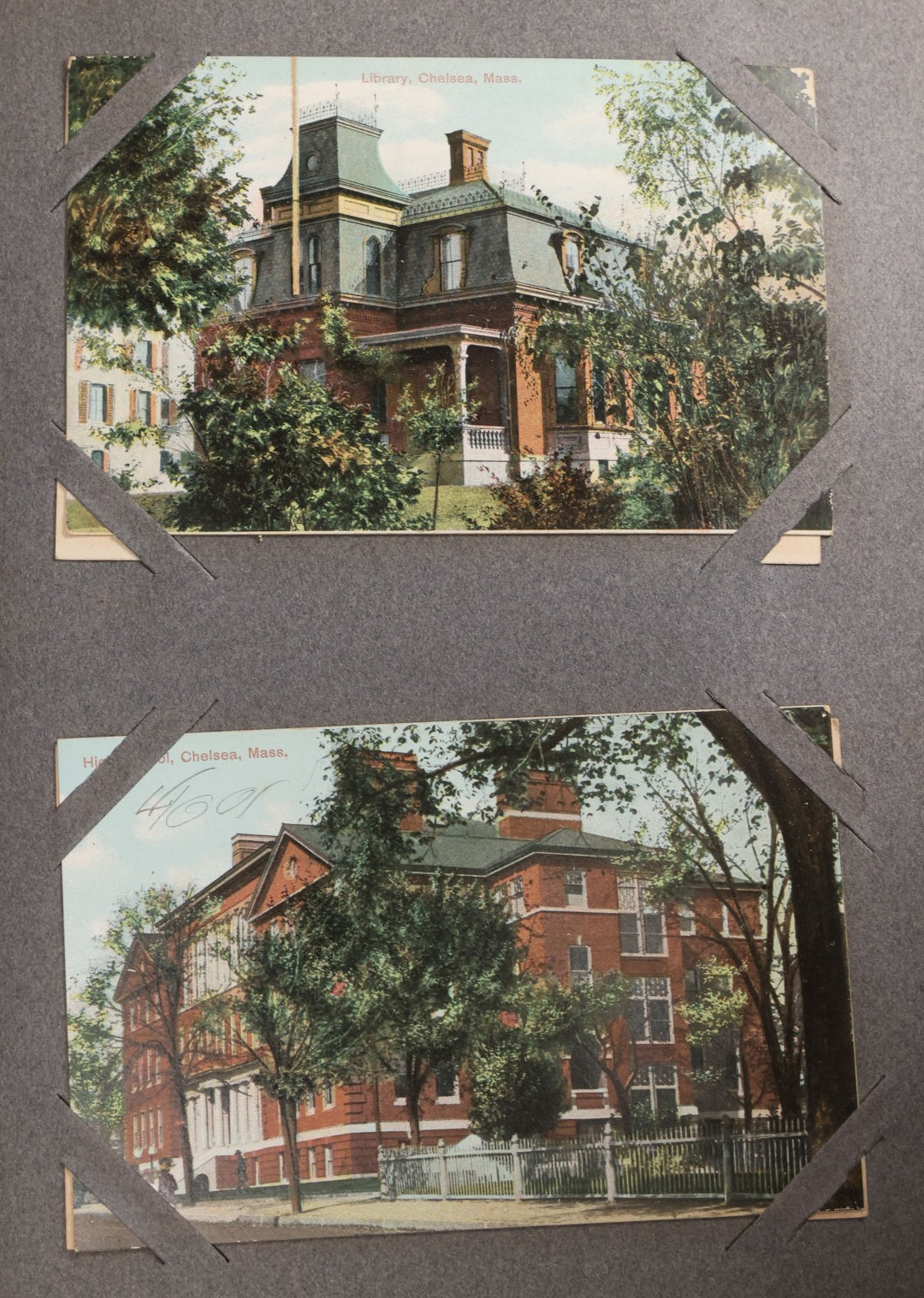 Lot 054 - Antique Postcard Album With Red Cover Containing Approximately 150 Antique And Vintage Postcards, New England, Holidays Including Christmas And Easter, Domestic, And International Subjects