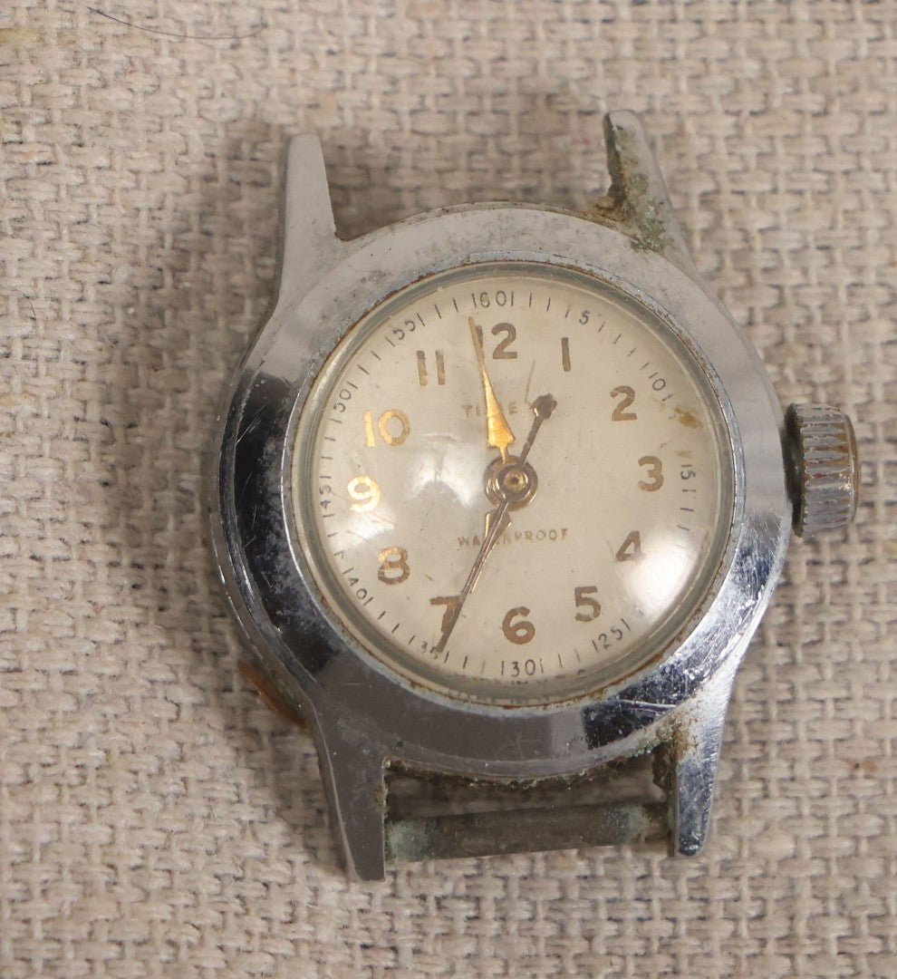 Lot 058 - Grouping Of Nine Vintage Wristwatches For Parts Or Repair Including Besco, Emerson, Rouen, Harmanette, Hanover, Bouquet, And Westclox, Many Swiss Make