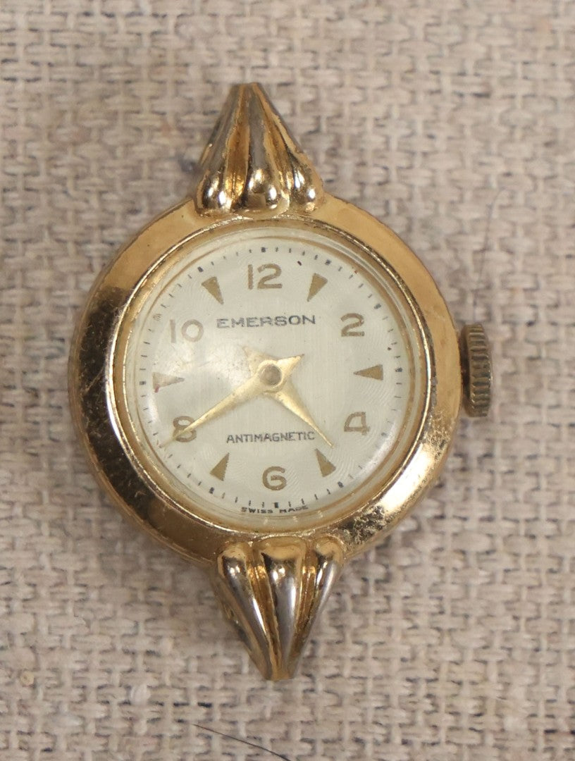 Lot 058 - Grouping Of Nine Vintage Wristwatches For Parts Or Repair Including Besco, Emerson, Rouen, Harmanette, Hanover, Bouquet, And Westclox, Many Swiss Make