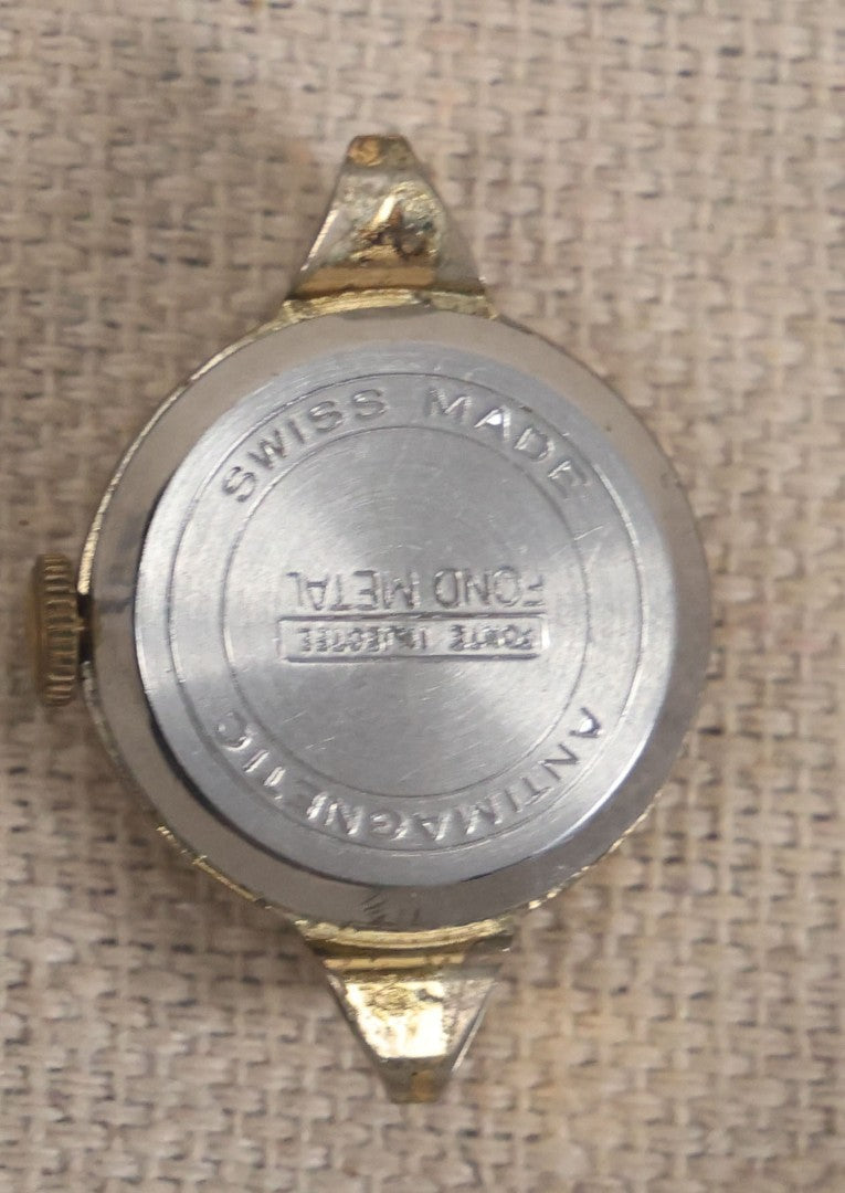 Lot 058 - Grouping Of Nine Vintage Wristwatches For Parts Or Repair Including Besco, Emerson, Rouen, Harmanette, Hanover, Bouquet, And Westclox, Many Swiss Make