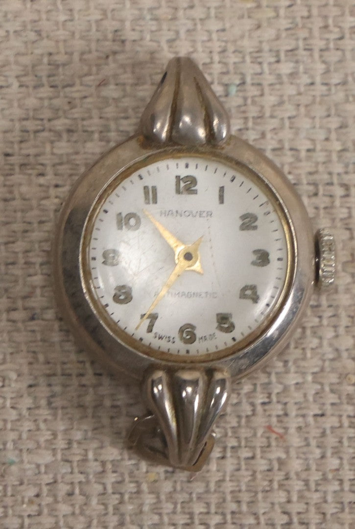 Lot 058 - Grouping Of Nine Vintage Wristwatches For Parts Or Repair Including Besco, Emerson, Rouen, Harmanette, Hanover, Bouquet, And Westclox, Many Swiss Make