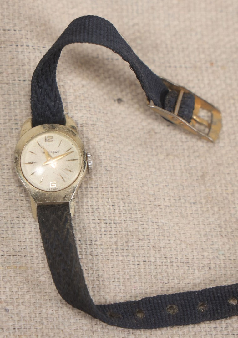 Lot 058 - Grouping Of Nine Vintage Wristwatches For Parts Or Repair Including Besco, Emerson, Rouen, Harmanette, Hanover, Bouquet, And Westclox, Many Swiss Make
