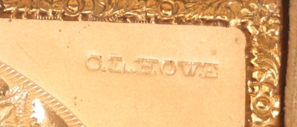 Lot 068 - Pair Of Antique 1/6th Plate Spherotype Ambrotype Photographs By C.L. Howe, Married Couple, In Double Thermoplastic Union Case By A.P. Critchlow & Co.