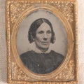 Lot 075 - Antique 1/6th Plate Ruby Ambrotype Photograph, Portrait Of An Elderly Woman In Dark Dress With White Collar, Uncased